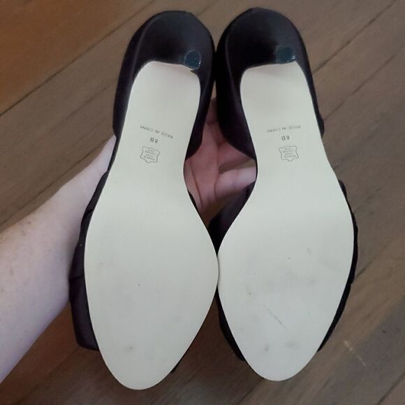 Caparros Brown Satin Heels - Picture 4 of 6